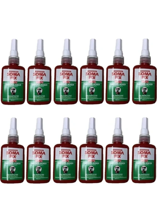 12 Adet 50 ml Civata Diş Sabitleyici Yüksek Mukavemetli Sökülemez S070