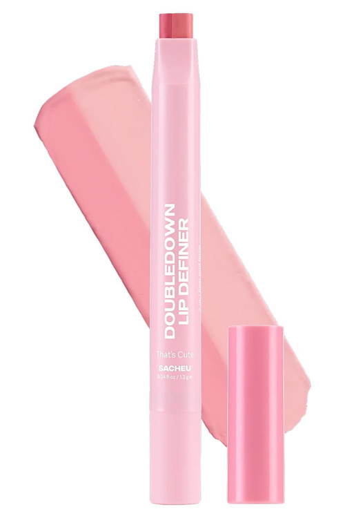 DoubleDown Lip Definer 2'si 1 Arada Dudak Kalemi ve Balm 06 That's Cute 1.3GR