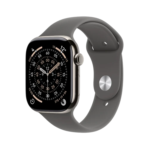 Mfcw4Tu/A Watch Series 11 Gps + Cellular 46Mm Doğal Titanyum Kasa Ve Stone Grey Spor Kordon - S/M