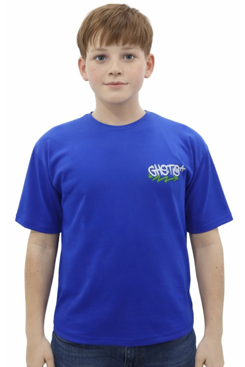 Erkek Çocuk/Kız Çocuk Çift Taraf Gheto Yazı Ayıcık Desenli Lacivert Renk Tişört