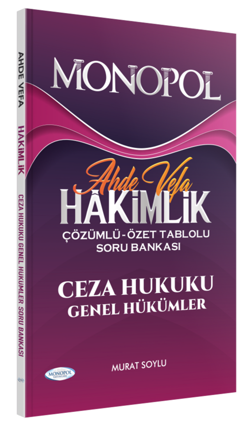 Ahde Vefa Ceza Hukuku Genel Hükümler Soru Bankası Monopol Yayınla