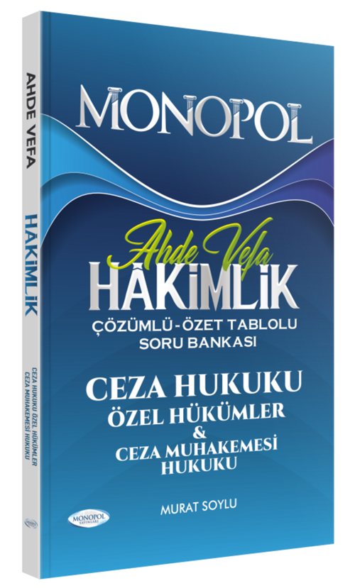 Ahde Vefa Ceza Hukuku Özel Hükümler Ve Cmk Monopol Yayınları