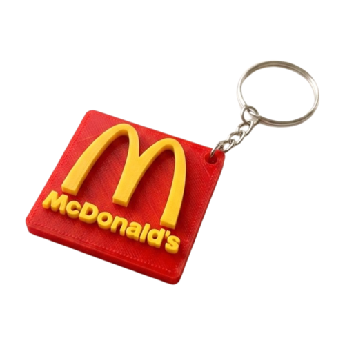 McDonald's Logolu 3D Baskı Anahtarlık - İkonik "M" Tasarımlı Çanta ve Anahtar Aksesuarı