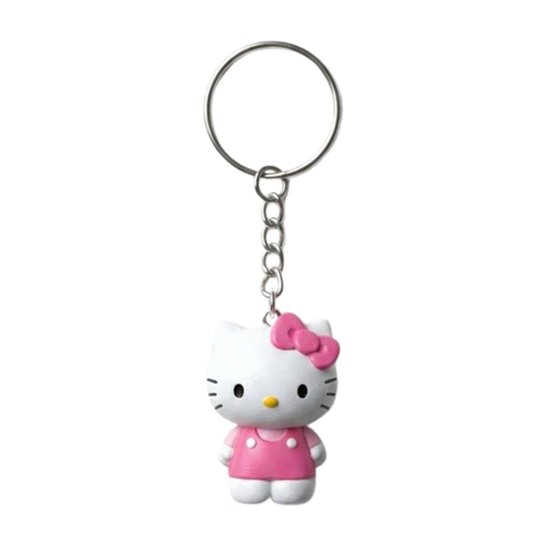 3D Baskı Hello Kitty Figürlü Anahtarlık - Sevimli Çanta ve Anahtar Aksesuarı