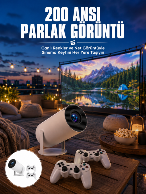 tekno Full HD 8 GB Ayaklı Çift Kollu 4K Video Oyun Konsolu Taşınabilir Yeni Nesil 2026