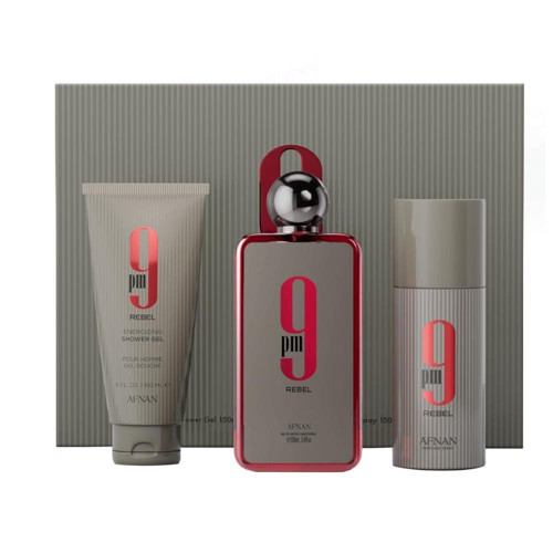 9 PM Rebel EDP 100 ml + Deospray 150 ml + Shower Gel 150 ml Unisex Parfüm Seti