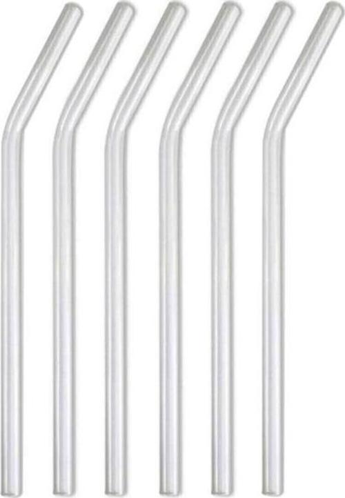 6 lı Şeffaf Eğimli Cam Pipet MIT1003