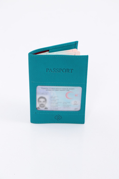 World Hakiki Deri Kimlik Bölümlü El Yapımı Pasaportluk