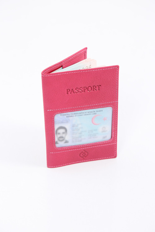 World Hakiki Deri Kimlik Bölümlü El Yapımı Pasaportluk