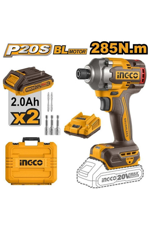INGCO Lİ-İON AKÜLÜ VİDALAMA KÖMÜRSÜZ 1/4 '''' 20V 2.0 AH