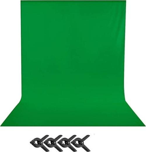 Green Screen Yeşil Fon Perde Chromakey Greenbox (2X4M)+4 Adet Mandal