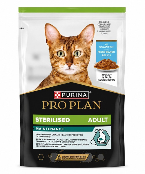 ProPlan Pouch White Kısırlaştırılmış Beyaz Balıklı Yaş Kedi Maması 85 Gr