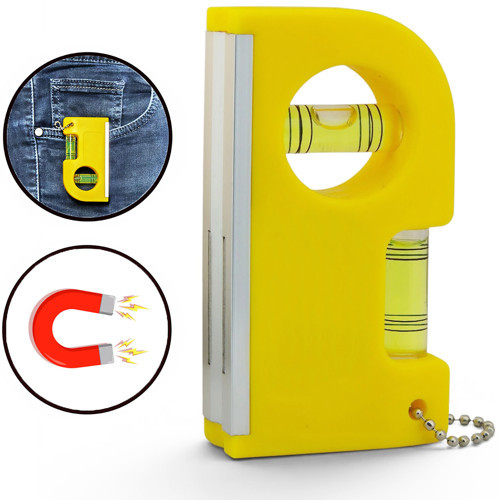 Cep Tipi Su Terazisi Mıknatıslı Mini Terazi 80mm Dikey ve Yatay Açı