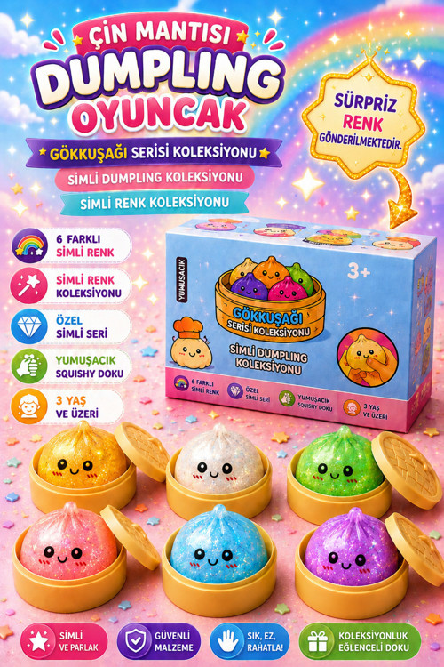Çin Mantısı Dumpling Simli Renk Koleksiyon Oyuncak