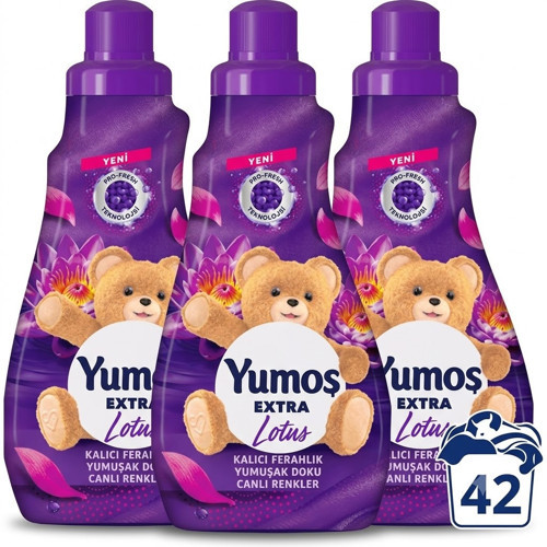 ŞeyliŞeyler - Yumoş Ekstra Konsantre Çamaşır Yumuşatıcısı Lotus 1008 ml (42 Yıkama) 3 Adet