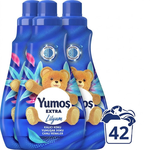 ŞeyliŞeyler - Yumoş Ekstra Konsantre Çamaşır Yumuşatıcısı Lilyum 1008 ml (42 Yıkama) 3 Adet
