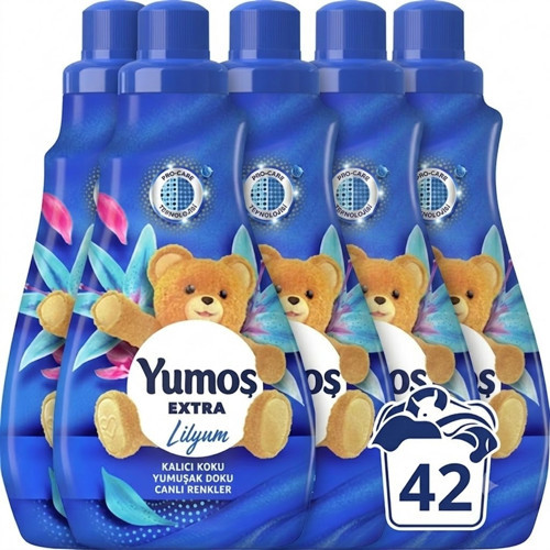 ŞeyliŞeyler - Yumoş Ekstra Konsantre Çamaşır Yumuşatıcısı Lilyum 1008 ml (42 Yıkama) 5 Adet
