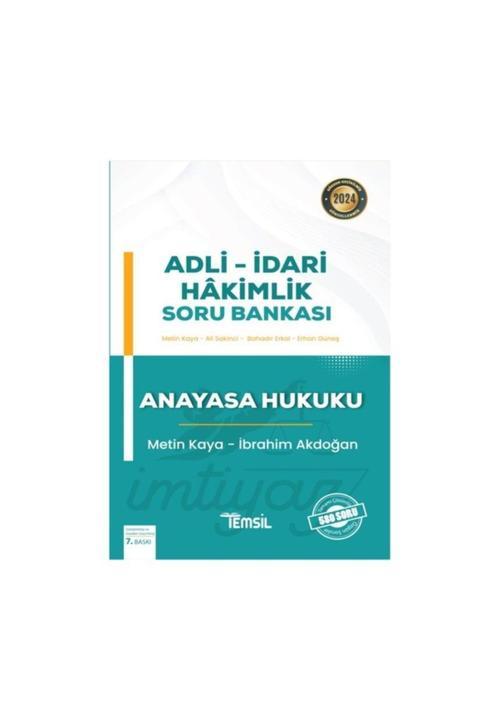 Temsil Yayınları İmtiyaz Adli-idari Hâkimlik Anayasa Hukuku Soru