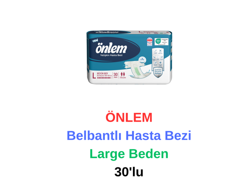 - Belbantlı Hasta Bezi Large Beden 30'lu