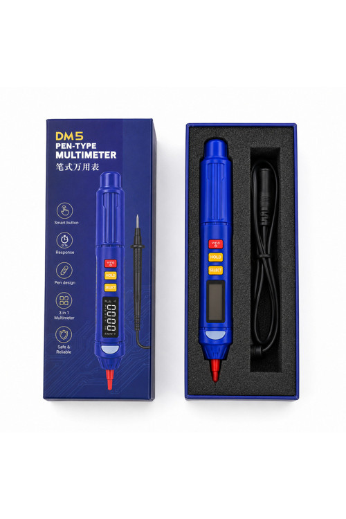 DM5 Akıllı Kalem Tipi Dijital Multimetre 3'ü 1 Arada Voltaj Test Ve Faz Sırası Ölçer Avometre