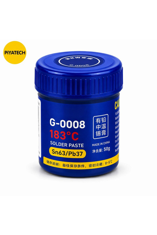 G-0008 183 Derece Sn63/Pb37 Anakart Ve Cep Telefonu Tamiri İçin Krem Lehim Pastası 50 Gram
