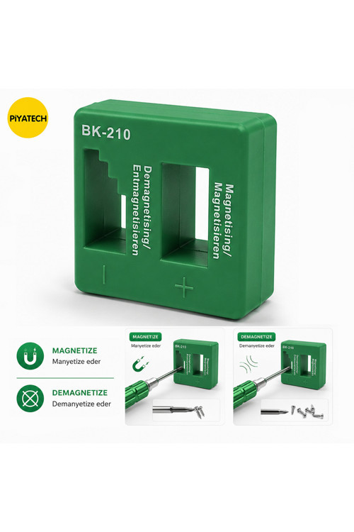 BK-210 Manyetik Mıknatıslandırıcı Magnetizer Demagnetizer - Manyetize ve Demanyetize Tornavida Ucu Aparatı