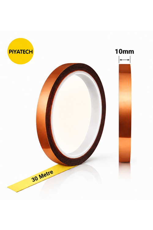 Kapton Yanmaz Bant Yüksek Isıya Dayanıklı Isı Bandı 15 mm X 30 Metre