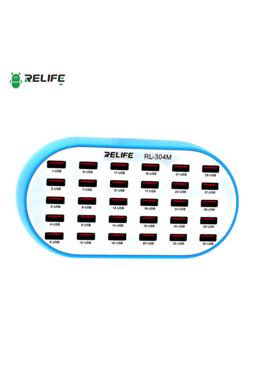 RELIFE RL-304M | 160W Yüksek Güç 30 Port Akıllı Endüstriyel Şarj İstasyonu (Telefon/Tablet)