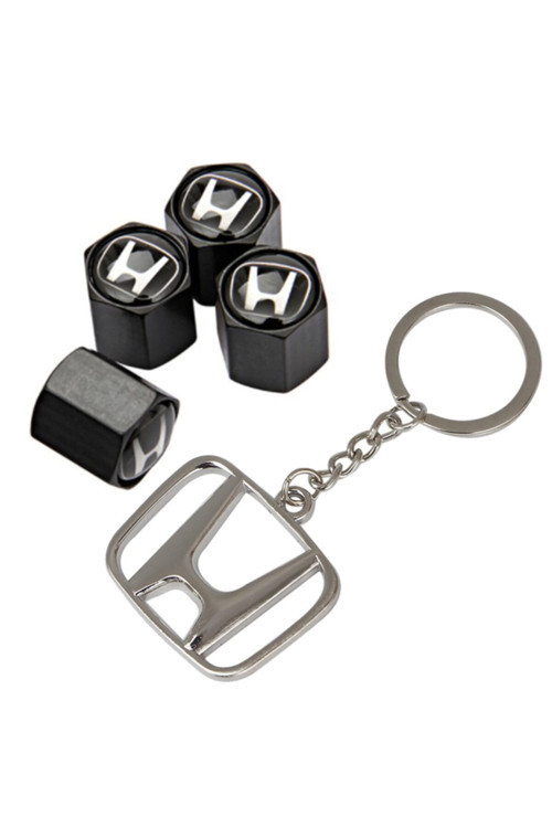 Honda Civic 2001-2006 Metal Sibop Kapağı 4 Adet Ve Krom Anahtarlık