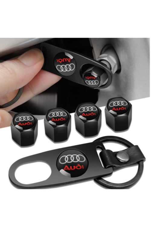 Audi A2 Paslanmaz Çelik Sibop Kapağı Ve Anahtarlık Seti