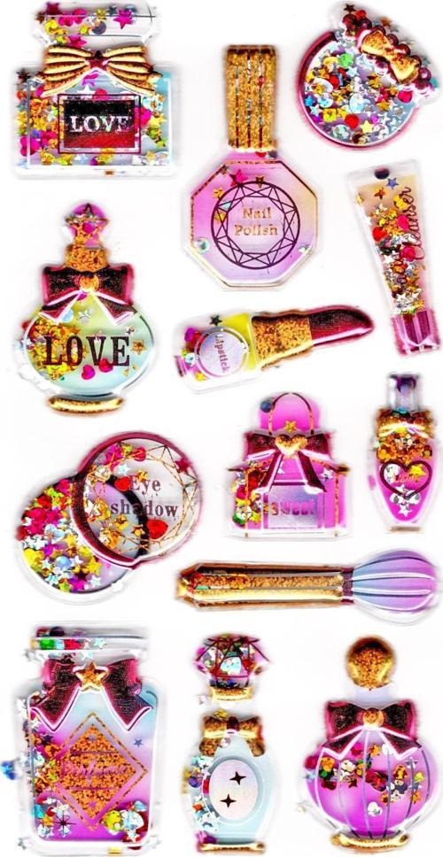 Sticker Kabartmalı Sticker Defter, Planlayıcı Etiket (pullu-812) - 17x9 cm - Parfüm Makyaj