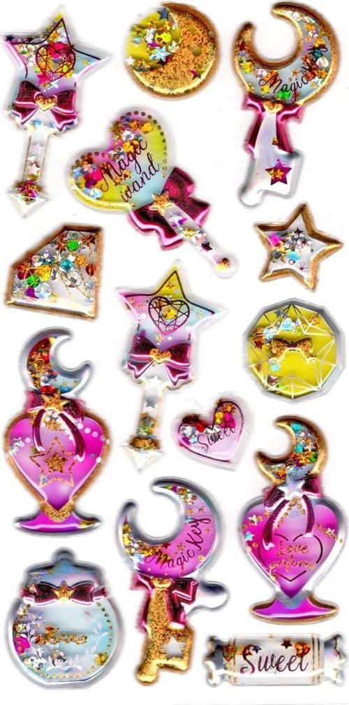 Sticker Kabartmalı Sticker Defter, Planlayıcı Etiket (pullu-814)-17x9 cm - Sihirli Asa