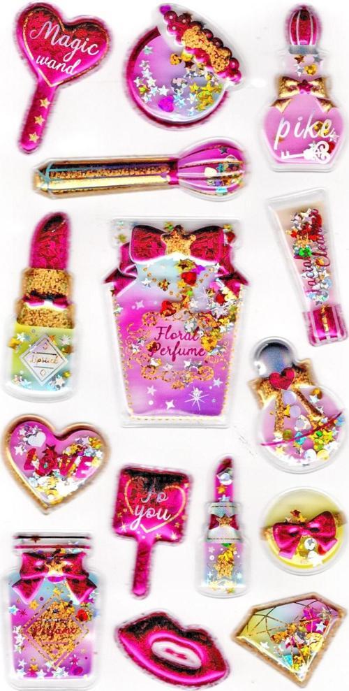 Sticker Kabartmalı Stiker Defter, Planlayıcı Etiket (pullu-808) - 17x9 cm - Makyaj