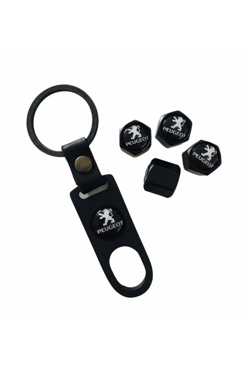 Peugeot Metal Anahtarlık Ve Sibop Kapak Seti 1.kalite
