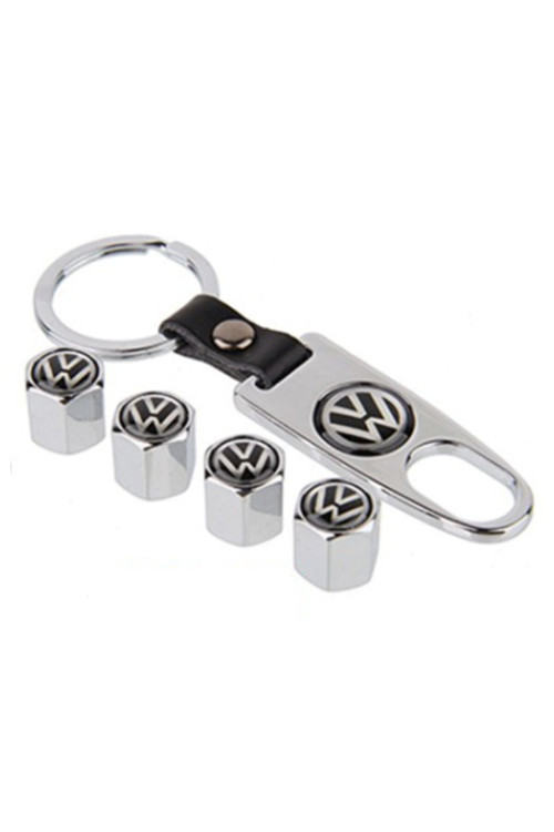 Volkswagen Polo 2002-2009 Metal Sibop Kapağı Ve Anahtarlık Seti Krom Renk