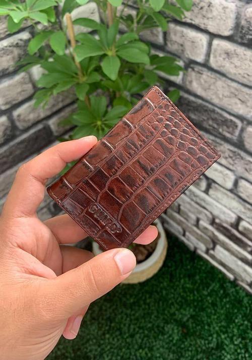 Taba Croco Hakiki Deri Mini Kredi Kartlık