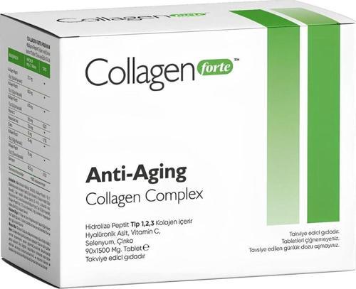 Anti-Aging Collagen Complex, Hyalüronik Asit, Çinko, Selenyum & Vitamin C, 90 Table