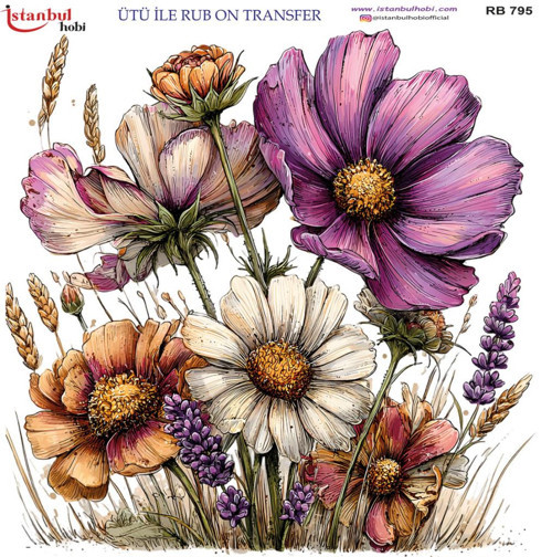 Ütü ile Rub On Transfer Kağıdı 30x30cm RB-795