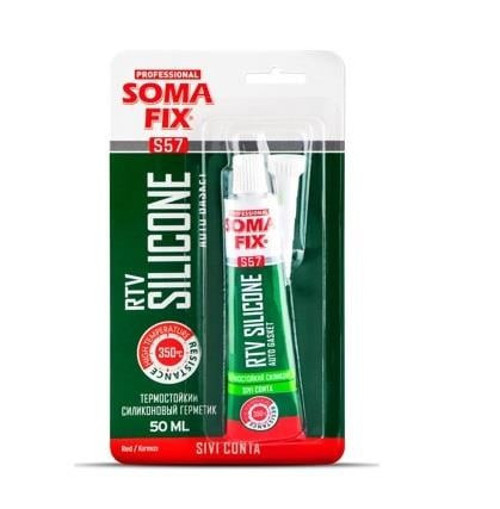 50 ml Somafix Kırmızı Tüp RTV Silikon Sıvı Conta 350 ºC