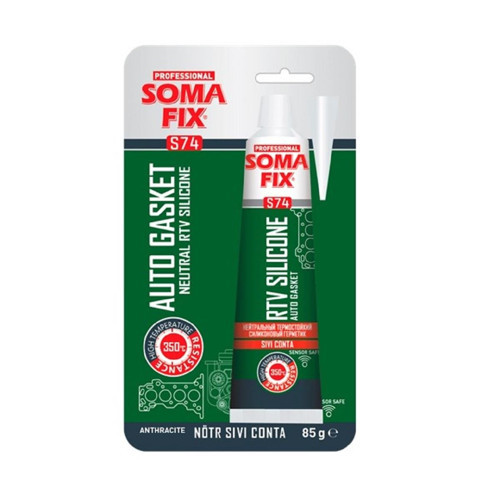 85 ml Somafix Nötr Antrasit Gri Tüp RTV Silikon Sıvı Conta 350 ºC