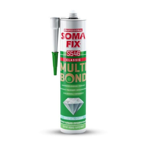 300 ml Somafix Şeffaf Multi Bond Hibrid Sıvı Çivi Suya Dayanıklı Kristal Silikon Yapıştırıcı