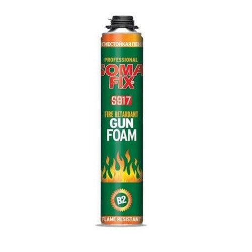 750 ml 900 gr Somafix Tabancalı Yangına Dayanıklı Poliüretan Köpük B2 Pembe Köpük S917