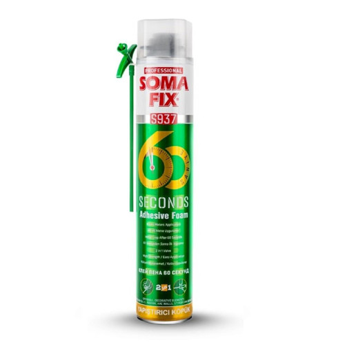 750 ml 880 gr Somafix 2 li Kullanım 60 Saniye Poliüretan Yapıştırma Köpüğü S937