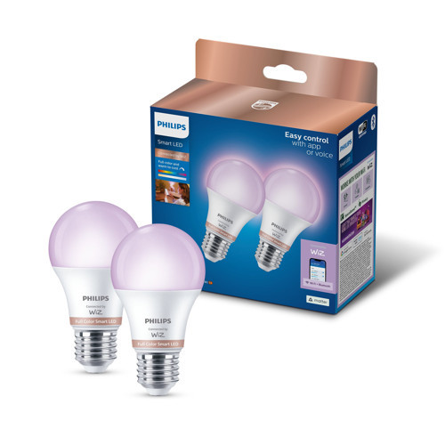 Smart Lighting LED Ampul A60 E27 60W Eşdeğer RGB 2'li Paket - Google Home, Alexa, HomeKit ve Matter uyumlu