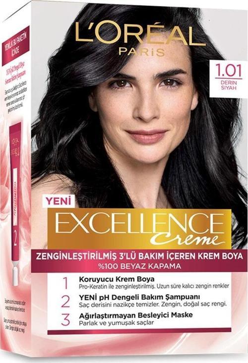 Excellence Creme Saç Boyası 1-01 Derin Siyah