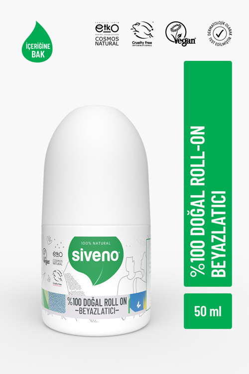 %100 Doğal Roll On Beyazlatıcı Etkili Deodorant Ter Kokusu Önleyici Bitkisel Leke Bırakmayan Vegan 50 ml