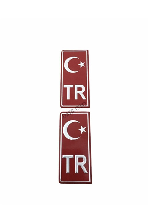 Tr Plaka Stıcker 2'li - Türkiye Plaka Stıcker - Türkiye Plakalık Stickeri - Alüminyum Tr Plaka 2'li