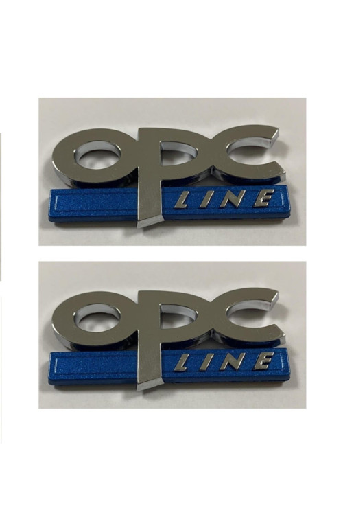 Opel Opc Line Çamurluk Logo Amblem Sağ + Sol Takım