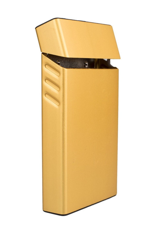 Uzun Slim Gold Metal Sigara Kutusu