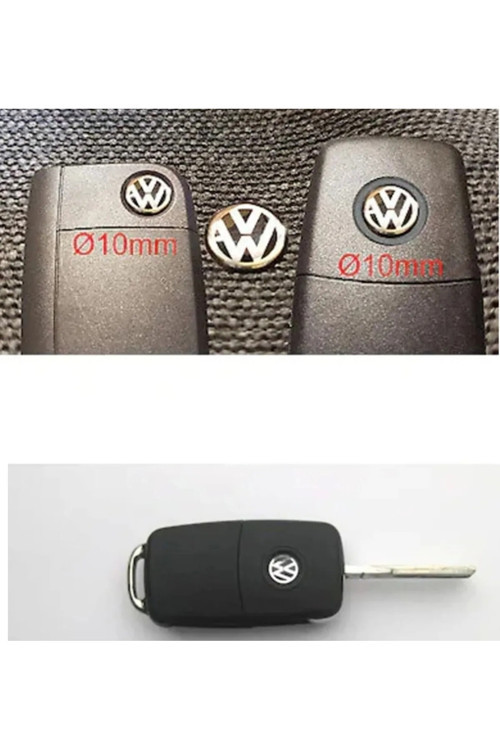 Volkswagen 10mm Anahtar Logosu Amblemi 1 Adet MUTLAKA ÖLÇÜM YAPINIZ KUMANDANIZI 2.RESİME BAKINIZ